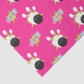 Neon Pink Bowling Party Tissue Paper Seidenpapier (Ausschnitt)