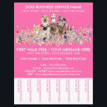 Neon Pink Breeds Hundeschwalker Service Flyer<br><div class="desc">Neon Pink Breeds Hundeschwalker Service Flyer</div>