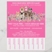 Neon Pink Breeds Hundeschwalker Service Flyer (Vorne)