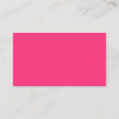 Neon Pink Business Card Visitenkarte (Rückseite)