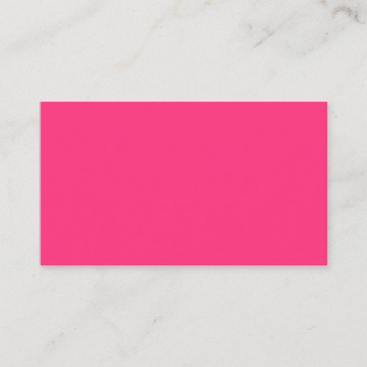 Neon Pink Business Card Visitenkarte (Vorderseite)