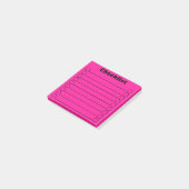 Neon Pink Checklist Post-it® Notes 3" x 3" Post-it Klebezettel (angewinkelt)
