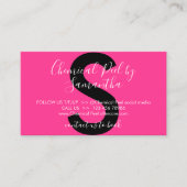 Neon Pink Chemical Peel vermeidet Nachsorge Visitenkarte (Vorderseite)