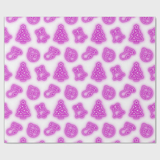 Neon Pink Christmas Geschenkpapier