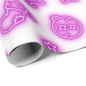 Neon Pink Christmas Geschenkpapier (Rolleneckpunkt)