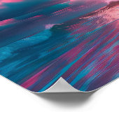 Neon Pink cloud beach wall art horizontal _ Eclect Poster (Ecke)