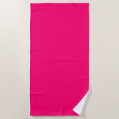 Neon Pink Custom Beach Handtuch - Bold & Stylish (Vorderseite)