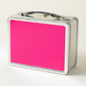 Neon Pink Custom Metal Lunchbox - Bulk & Branding (Rückseite)
