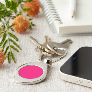 Neon Pink Custom Metal Schlüsselanhänger - Bulk &
