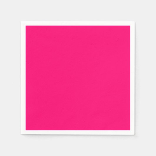 Neon Pink Custom Paper Napkins - Bulk & Events Serviette (Vorderseite)