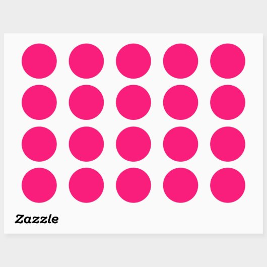 Neon Pink Custom Stickers - Bulk & Personalisiert (Blatt)
