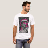 Neon Pink David Statuesque Graphic T-Shirt (Vorne ganz)