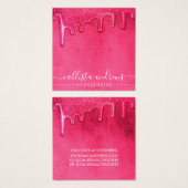 Neon Pink Dick Glitzer Tropfen Earring Display (Vorne & Hinten)