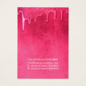 Neon Pink Dick Glitzer Tropfen Necklace Display (Rückseite)