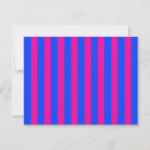 Neon Pink & Electric Blue Wavy Note Card Einladung (Rückseite)