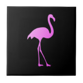 Neon-pink-Flamingo-Keramik Fliese (Vorderseite)
