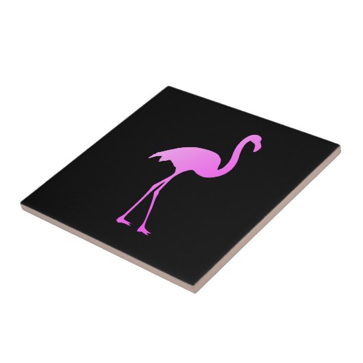 Neon-pink-Flamingo-Keramik Fliese (Seite)