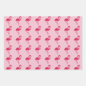 Neon Pink Flamingo Tropical Geschenkpapier Set (Vorderseite)