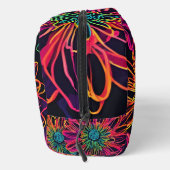 Neon Pink Floral Art Waschbeutel (Rechts)