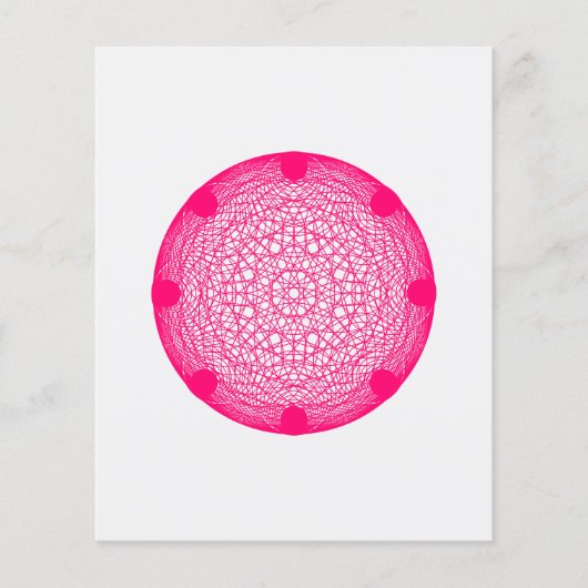 Neon Pink Geometric Mandala Flyer - Anpassbar (Vorne)