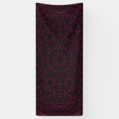 Neon Pink Geometric Mesh Black Banner - Anpassen (Vertikal)
