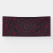 Neon Pink Geometric Mesh Black Banner - Anpassen (Horizontal)