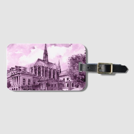 NEON PINK GEPÄCKANHÄNGER (Vorderseite (Horizontal))