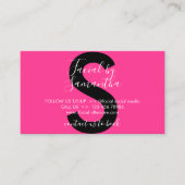 Neon Pink Gesichtshilfe Visitenkarte (Vorderseite)