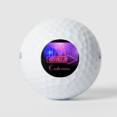 Neon Pink Girls signieren Thunder_Cove Golfball (Vorderseite)