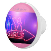 Neon Pink Girls signieren Thunder_Cove Keramikknauf (Rechts)