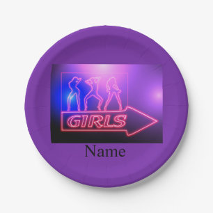 Neon Pink Girls signieren Thunder_Cove  Pappteller
