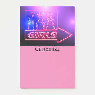Neon Pink Girls signieren Thunder_Cove Post-it Klebezettel