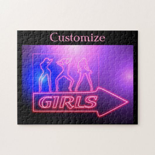 Neon Pink Girls signieren Thunder_Cove Puzzle (Horizontal)