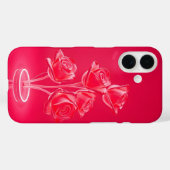 Neon Pink Glow Rose Fall Mate iPhone Fall Case-Mate iPhone Hülle (Rückseite (Horizontal))