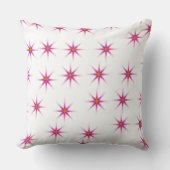 Neon Pink Glows Stars Pattern Kissen (Vorderseite)