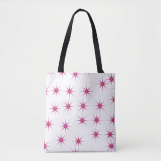 Neon Pink Glows Stars Pattern Tasche