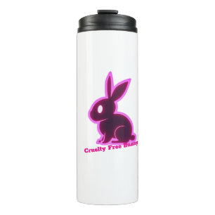 Neon Pink grausamer, sonniger, bearbeitbarer Text Thermosbecher