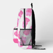 Neon Pink Gummy Bärenmuster Bedruckter Rucksack (Rechts)