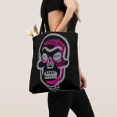 Neon Pink Halloween Skull Tasche (Von Nahem)