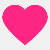 Neon Pink Heart Stickers - Anpassbar & Bulk (Vorderseite)