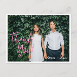 Neon-Pink-Herz und typografisches Foto mit elektri Postkarte