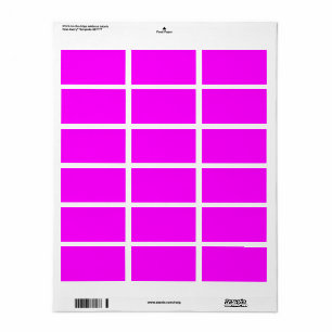 Neon pink hex code FF00FF Adressaufkleber