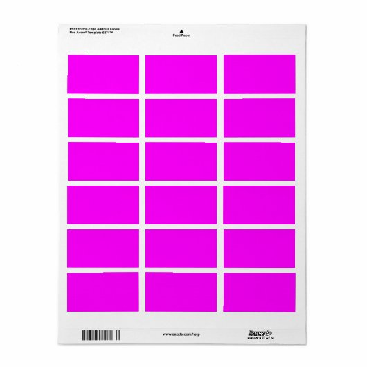 Neon pink hex code FF00FF Adressaufkleber (Vorne)