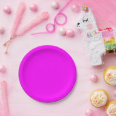 Neon pink hex Code FF00FF Party Plate Pappteller (Party)