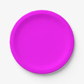 Neon pink hex Code FF00FF Party Plate Pappteller (Vorderseite)