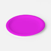 Neon pink hex Code FF00FF Party Plate Pappteller (Schrägansicht)