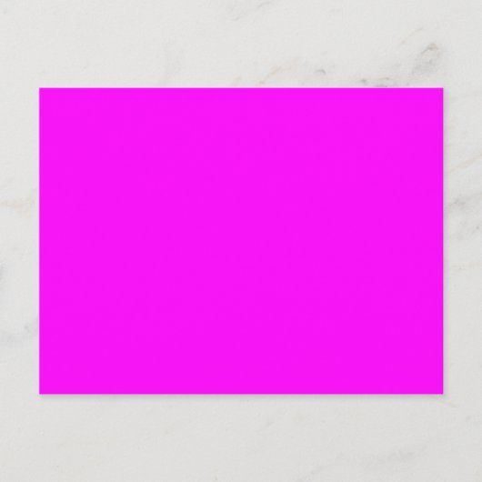 Neon-pink-Hex-Code FF00FF Postkarte (Vorderseite)