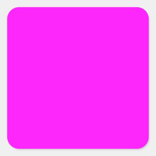 Neon pink hex code FF00FF Quadratischer Aufkleber (Vorderseite)