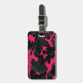 Neon Pink Highlights Camouflage Gepäckanhänger (Vorderseite vertikal)