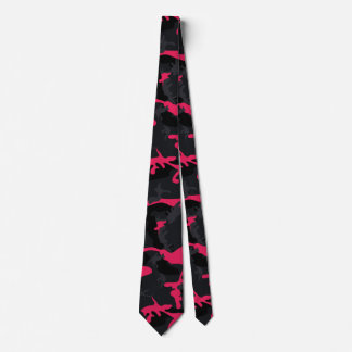 Neon Pink Highlights Camouflage Krawatte